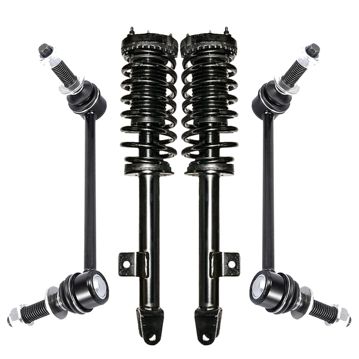 Shoxtec 4pc Front Suspension Shock Absorber Kits Replacement for 2005-2010 Chrysler 300 6.1L V8 and RWD only includes 2 Complete Struts 2 Front Sway Bars End Link