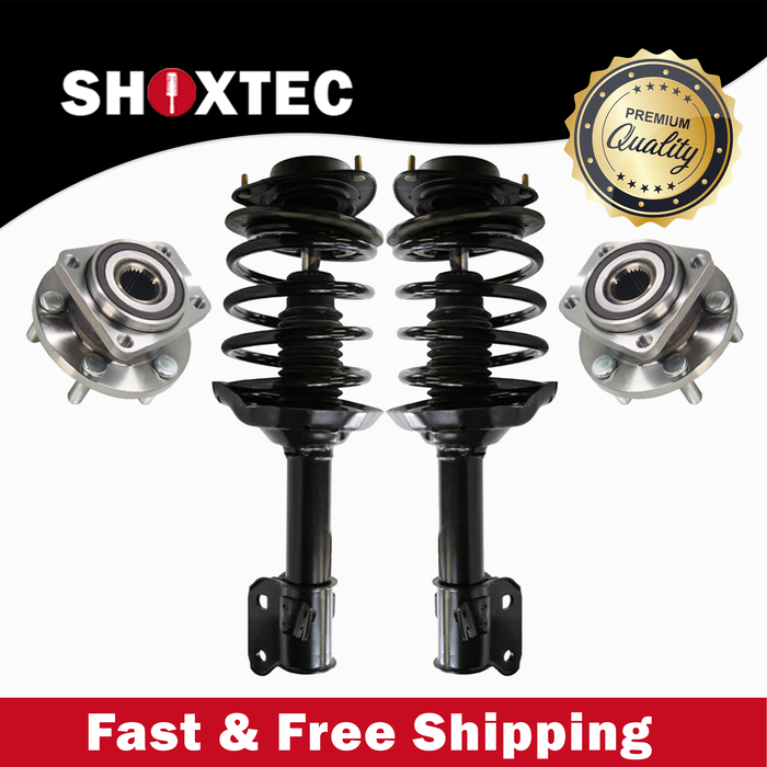 Shoxtec Front Struts Wheel Bearing Hubs Set Replacement for 2005-2009 Subaru Outback AWD Manual Repl. Part No. 372566 372565 513220