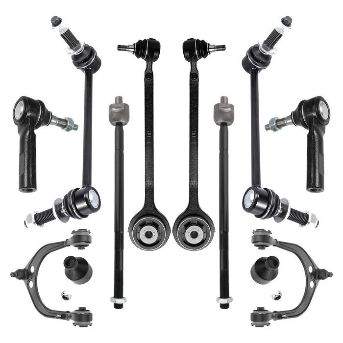 Shoxtec 10pc Suspension Kit Replacement for 11-18 Dodge Challenger 11-20 Dodge Charger 11-14 Chrysler 300 RWD only Includes 2 Sway Bars 2 Inner&Outer Tie Rods 2 Upper&Lower Control Arms