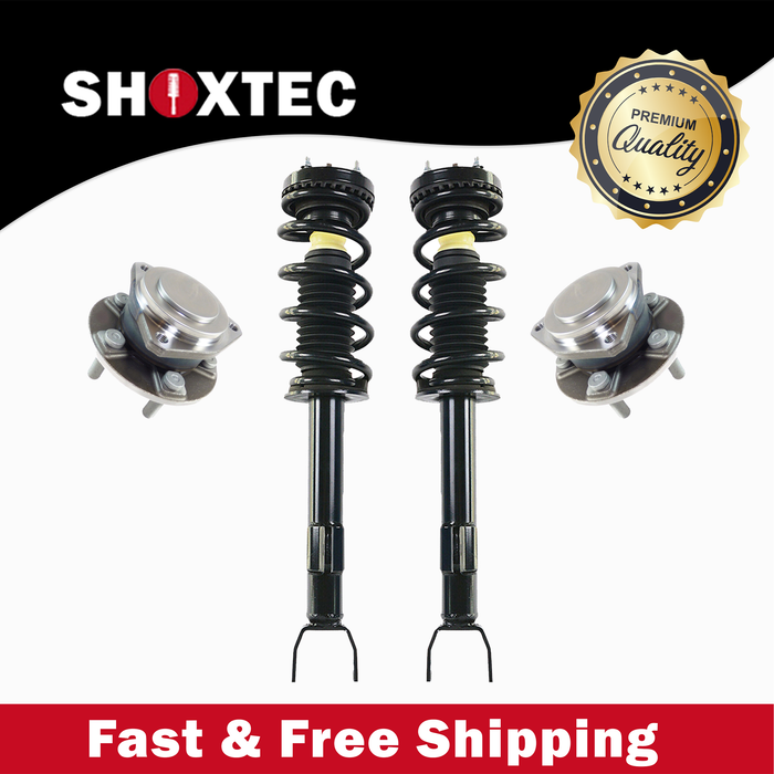 Shoxtec Front Struts Wheel Bearing Hubs Set Replacement for 2014-2015 Dodge Charger RWD; SXT SEDAN 4-Door, 3.6L V6 Repl Part No. 372665 513325