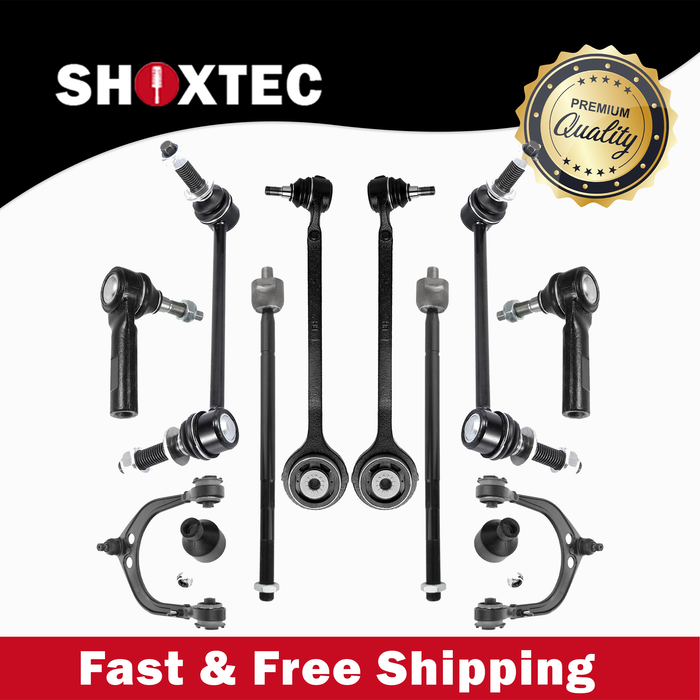 Shoxtec 10pc Suspension Kit Replacement for 11-18 Dodge Challenger 11-20 Dodge Charger 11-14 Chrysler 300 RWD only Includes 2 Sway Bars 2 Inner&Outer Tie Rods 2 Upper&Lower Control Arms