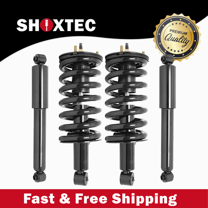 Shoxtec Full Set Complete Strut Assembly Replacement for 2005-2015 Nissan Armada SE; SE OFF-ROAD; SV; 2004 Nissan Pathfinder Armada RWD Repl Part No. 471358 37253