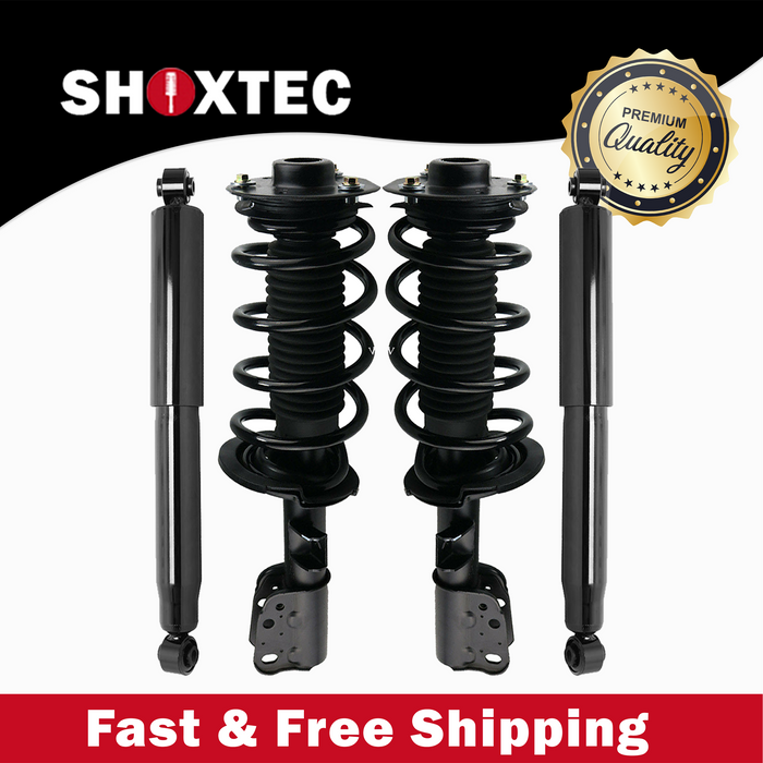 Shoxtec Full Set Complete Strut Assembly Replacement for 2010-2012 GMC Terrain 3.0L V6; 2013-2017 GMC Terrain 3.6L V6 Repl Part No. 572527 572526 911258