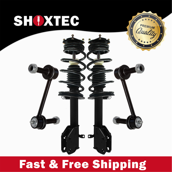 Shoxtec 4pc Front Suspension Shock Absorber Kits Replacement for 2012-2014 Ford Edge Fits 2.0L engine only Includes 2 Complete Struts 2 Sway Bars