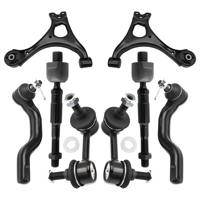 Shoxtec 8pc Suspension Kit Replacement for 2006-2011 Honda Civic Include 2 Sway Bars 2 Inner&Outer Tie Rod Ends 2 Lower Control Arms and Ball Joints