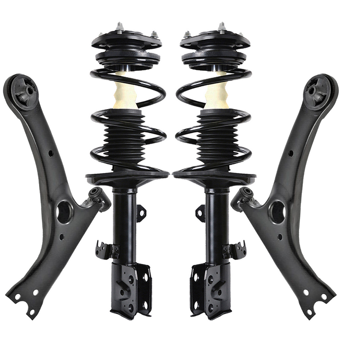 Shoxtec 4pc Front Suspension Shock Absorber Kits Replacement for 2009-2012 Toyota Corolla 2011-2013 Toyota Matrix AWD Only Includes 2 Complete Struts 2 Front Lower Control Arms