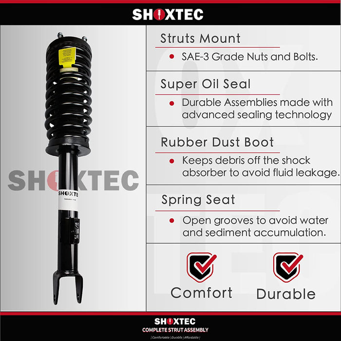 Shoxtec Rear Complete Struts Assembly Replacement for 2009-2010 Dodge Journey Coil Spring Shock Absorber Repl. part no 172895‚¬¦