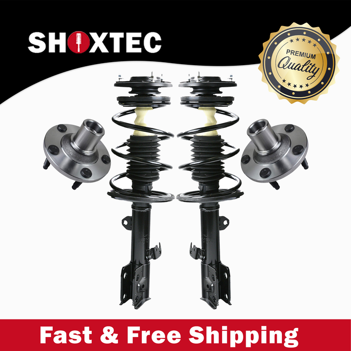 Shoxtec Front Struts Wheel Bearing Hubs Set Replacement for 2001-2012 Ford Escape; Replacement for 2008-2011 Mazda Tribute; Replacement for 2005-2011 Mercury Mariner Repl Part No. 171593 171594 518515