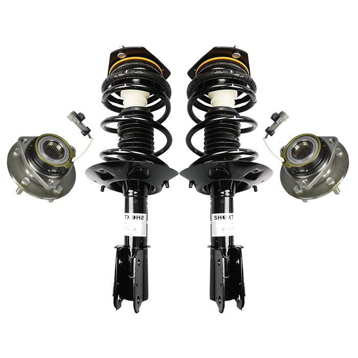 Shoxtec Front Struts Wheel Bearing Hubs Set Replacement for 05 Buick Allure Lacrosse; 01-05 Century; 01-04 Regal; 01-05 Chevrolet Impala; 01 03-07 Monte Carlo Repl. Part No. 171661 513179