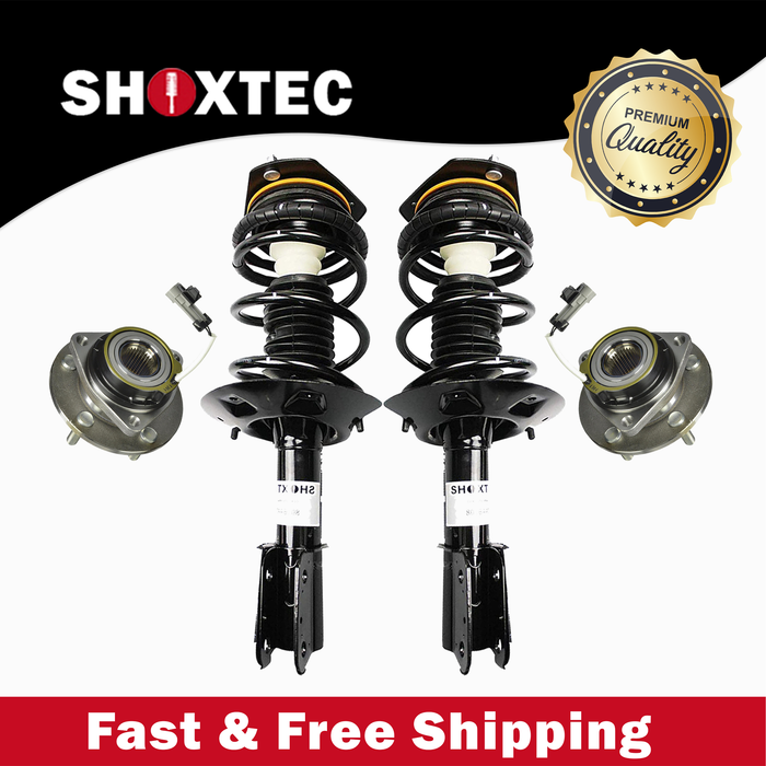 Shoxtec Front Struts Wheel Bearing Hubs Set Replacement for 05 Buick Allure Lacrosse; 01-05 Century; 01-04 Regal; 01-05 Chevrolet Impala; 01 03-07 Monte Carlo Repl. Part No. 171661 513179