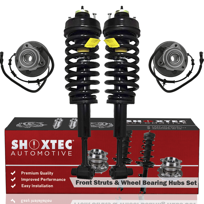 Shoxtec Front Struts Wheel Bearing Hubs Set Replacement for 2002-2003 Ford Explorer; Replacement for 2002-2003 Mercury Mountaineer Repl Part No. 171321 515050