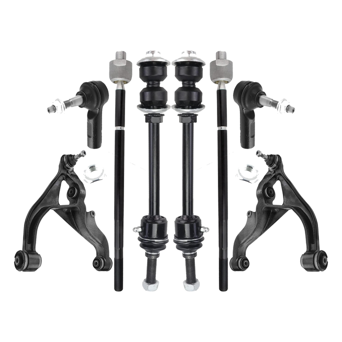 Shoxtec 8pc Suspension Kit Replacement for 13-18 RAM 1500 19-22 RAM 1500 Classic 4WD Only Includes 2 Sway Bars 2 Inner&Outer Tie Rod Ends 2 Lower Control Arms and Ball Joints Assembly