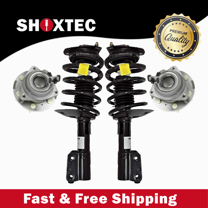 Shoxtec Front Struts Wheel Bearing Hubs Set Replacement for 06-07 Buick Terraza; Replacement for 06-09 Chevy Uplander; Replacement for 06-09 Pontiac Montana; 06-07 Saturn Relay Repl. No. 172231 513236