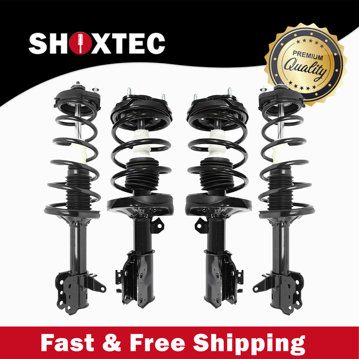 Shoxtec Full Set Complete Strut Assembly Replacement for 2000 Mazda Protege made from 10/2000; 2001 Mazda Protege DX, ES, LX; 2003 Mazda Protege DX, ES, SE, LX Repl No. 171424 171425 171589 171588