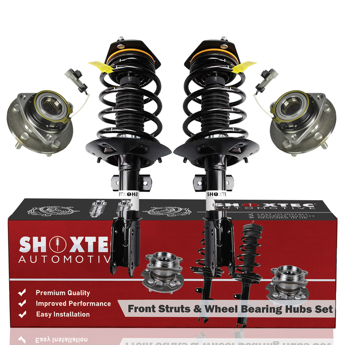 Shoxtec Front Struts Wheel Bearing Hubs Set Replacement for 2004 - 2008 Pontiac Grand Prix Repl. Part No. 172177 513179