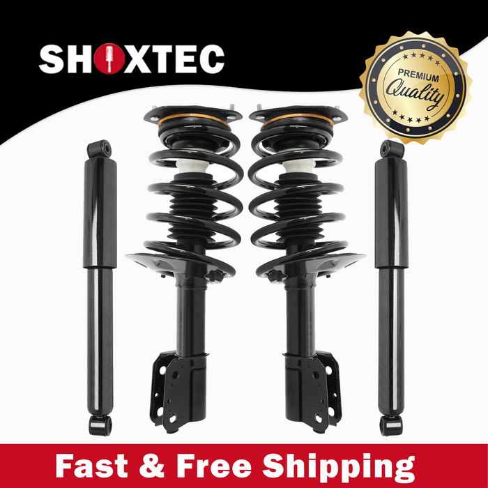 Shoxtec Full Set Complete Strut Assembly Replacement for 2001-2005 Pontiac Aztek FWD Repl Part No. 172113 37156