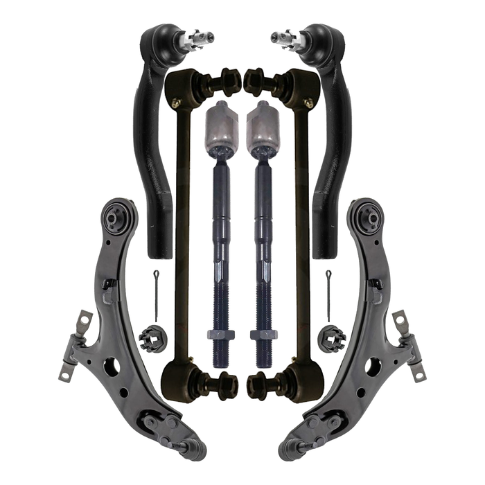 Shoxtec 8pc Suspension Kit Replacement for 2007-2017 Toyota Camry 2005-2018 Toyota Avalon Includes 2 Sway Bars 2 Inner&Outer Tie Rod Ends 2 Control Arms