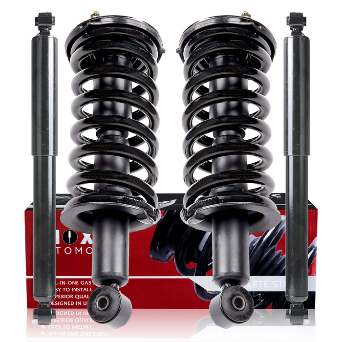 Shoxtec Full Set Complete Strut Shock Absorbers Replacement for 2004-2007 Nissan Titan; 4WD Only; Replacement for 2008-2010 Nissan Titan; 4WD Only; Replacement for 2011-2015 Nissan Titan; 4WD Only