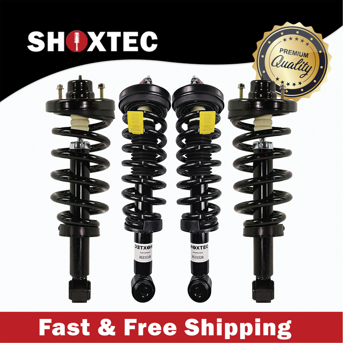 Shoxtec Full Set Complete Strut Assembly Replacement for 2007-2010 Ford Expedition w/O Load Leveling Suspension; 2007-2010 Lincoln Navigator w/O Load Leveling Suspension Repl No. 171138 271139