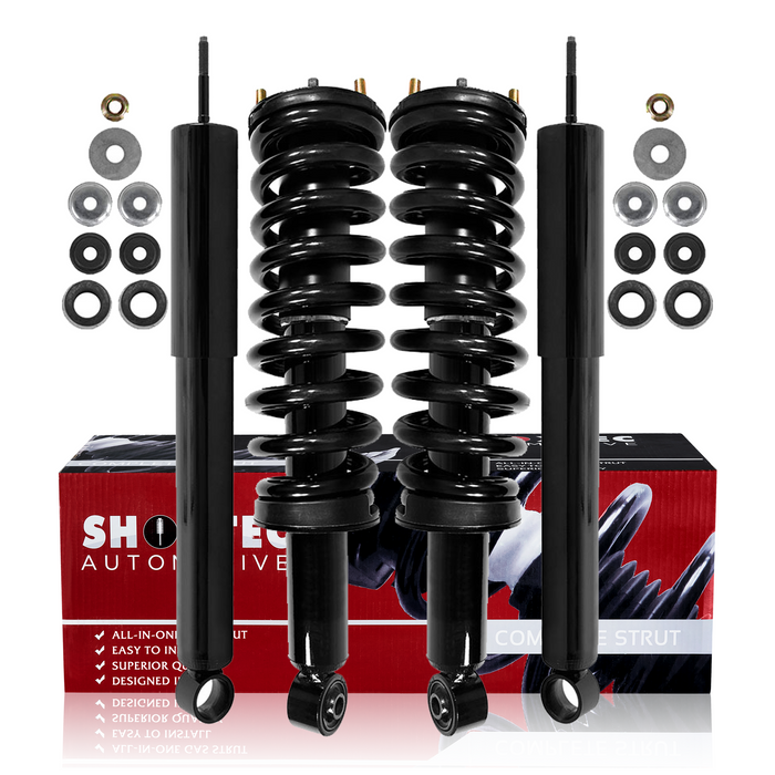 Shoxtec Full Set Complete Strut Assembly Replacement for 1996 1997 1998 2000 2001 2002 Toyota 4Runner 4WD 3.4L V6 3378cc Repl No. 171351L 171351R 37157