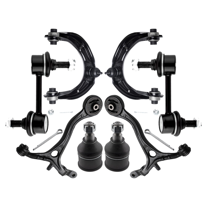 Shoxtec 8pc Suspension Kit Replacement for 2008-2012 Honda Accord 2009-2014 Acura TSX Includes 2 Sway Bars 2 Upper Control Arms 2 Lower Control Arms 2 Lower Ball Joints