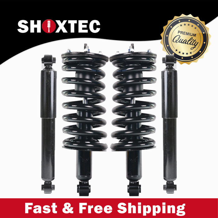 Shoxtec Full Set Complete Strut Assembly Replacement for 2008 2009 2010 Nissan Armada 4WD 5.6L SE model; 2014-2015 Nissan Armada 4WD 5.6L SV model Repl No. 271358 37253