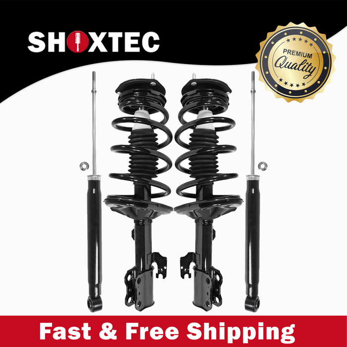 Shoxtec Full Set Complete Strut Assembly Replacement for 2004-2006 Toyota Sienna FWD 7 passenger Repl Part No. 172237 172236 37284