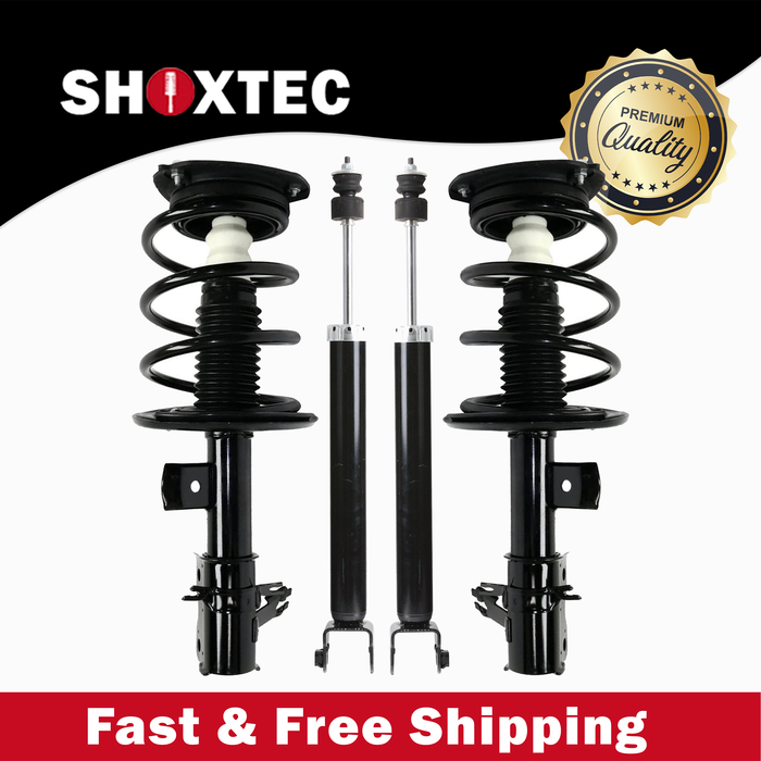 Shoxtec Full Set Complete Strut Assembly Replacement for 2007-2013 Nissan Altima 2.5L I4 Exc. Hybrid Models Repl No. 172393 172392 5637