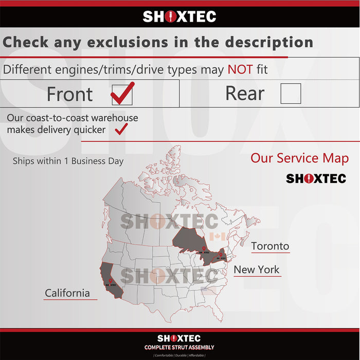 Shoxtec Amortiguador delantero de repuesto para GMC Sierra 1500 1999 - 2006 2007 GMC Sierra 1500 Classic 1999 - 2006 Chevrolet Silverado 1500 2007 Chevrolet Silverado 1500 Classic Repl. Número de pieza 34677